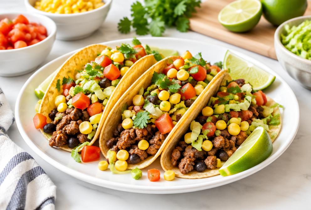 Family tacos made with everyday grocery ingredients